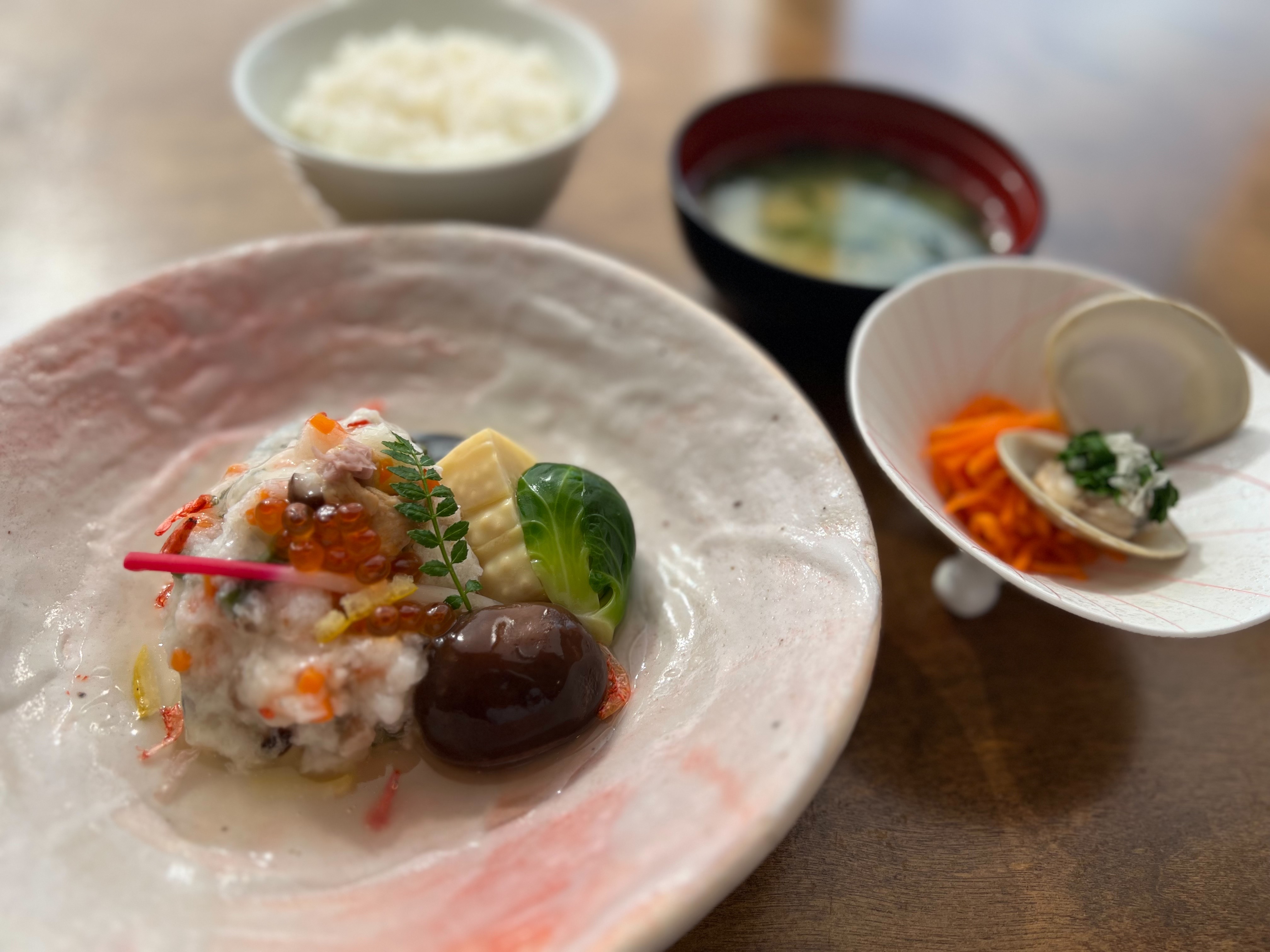 【魚料理セット】鰆と旬野菜の蕪蒸し～桜あんかけ～