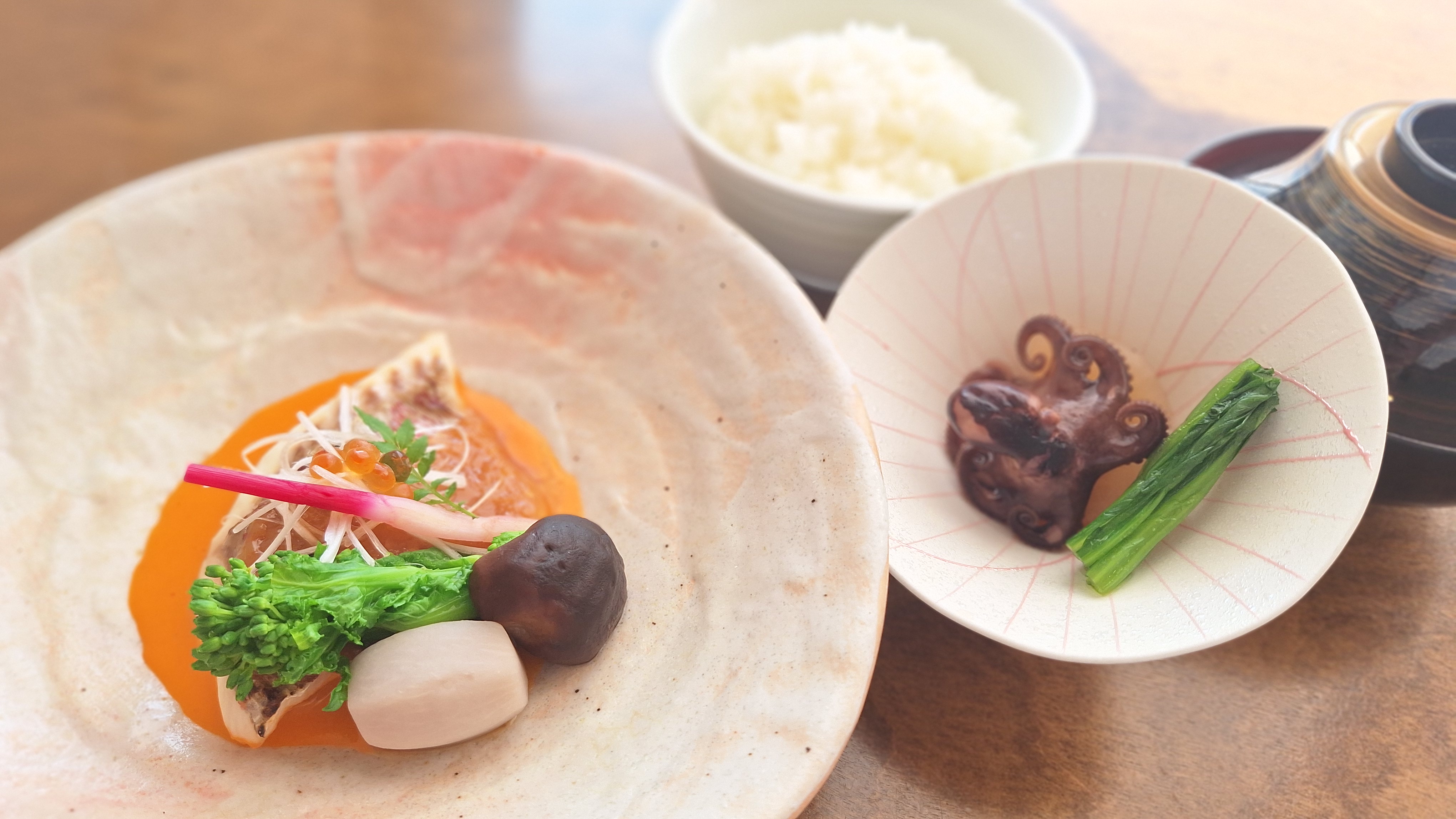 【魚料理セット】鰆と旬野菜の蕪蒸し～桜あんかけ～