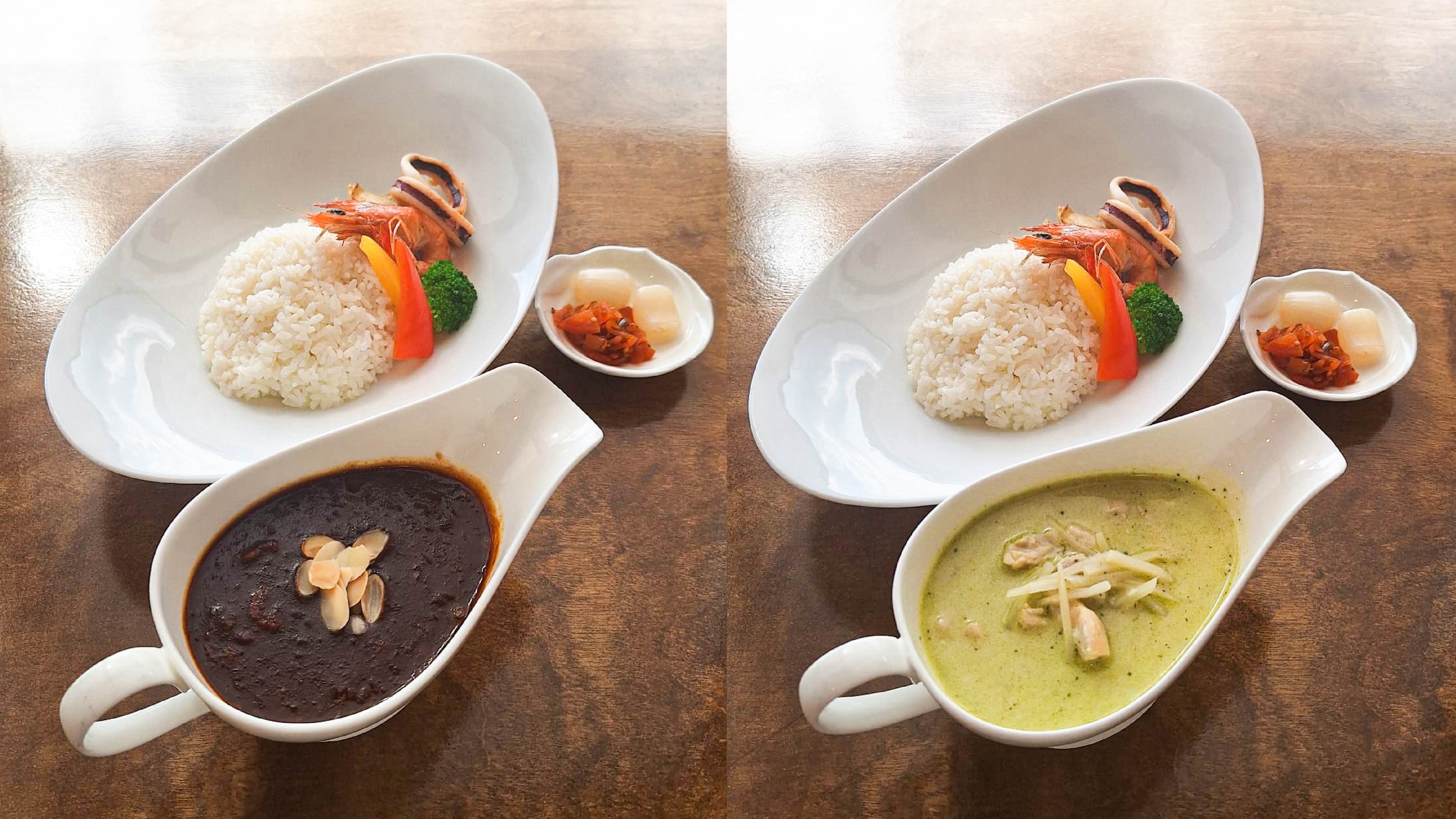 【カレーセット】欧風カレー or グリーンカレー ～魚介のグリル～